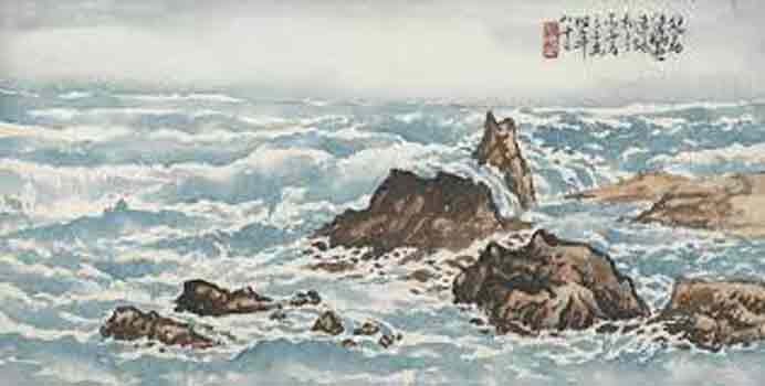  Fu Chuan-Fu  傅狷夫  -  Untitled  -  Oil painting 