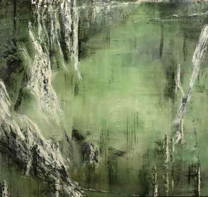 Chung-Hsi Han  -  Black Source  -  Oil on canvas  160 x 150 cm  -  2022