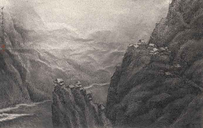 Liu Yong  刘墉  - Mountain at Night  -  Drawn 