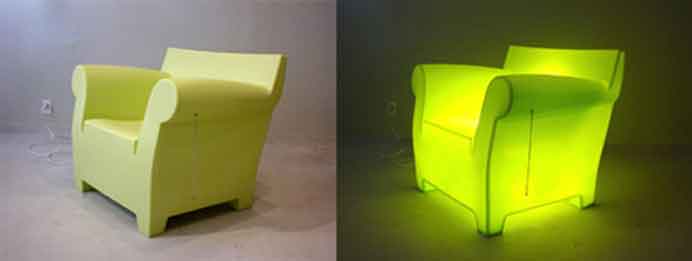 Tobias Wong 黄峻豪  -  This is a Lamp  -  Plastic Philippe Starck chair transformed into a lamp  -  2001