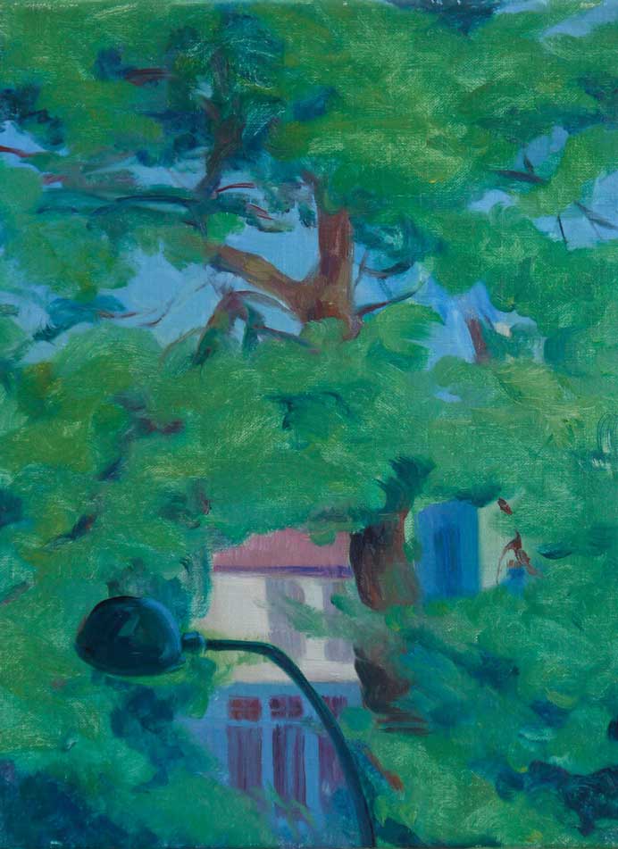 Yang Yi  杨意  -  Through the windows  -  Oil on canvas  40 x 30 cm  -  2016