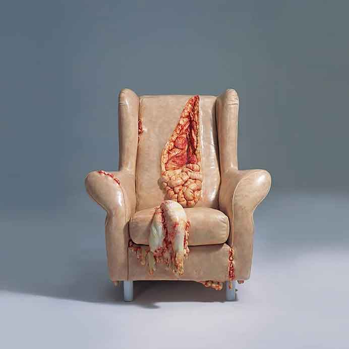 Cao Hui  曹晖  -  Visual Temperature - Sofa  -  Sculpture: resin, fiber materials...  106 x 100 x 90 cm  -  2008