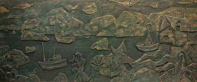 Liao Chi-Chun  廖继春  -  Landscape near Taipei  -  Oil on canvas  65 x 81 cm  -  01.1961  