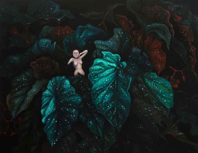 Lü Hao-Yuan  呂浩元  -  Lolita  -  Oil on canvas  91 x 116,5 cm  -  2022